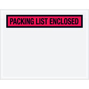 7 x 5 1/2" Red "Packing List Enclosed" Envelopes