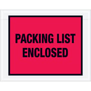 7 x 5 1/2" Red "Packing List Enclosed" Envelopes