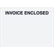 7 x 5" Clear Face "Invoice Enclosed" Envelopes