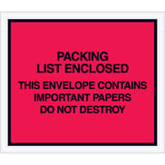 7 x 6" Red "Important Papers Enclosed" Envelopes