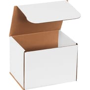 8 x 6 x 6" White Corrugated Mailers