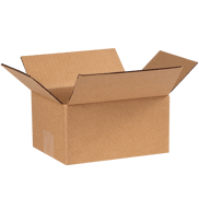 8" x 6" x 4" Corrugated Shipping Box – Kraft 32 ECT, Single Wall - (25/Bundle)