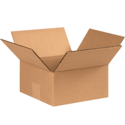 8" x 8" x 4" Corrugated Shipping Box – Kraft 32 ECT, Single Wall - (25/Bundle)