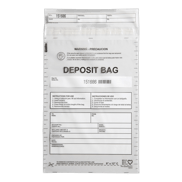 9" x 12" Opaque Plastic Bank Deposit Bags for Cash & Checks with Permanent Adhesive Seal