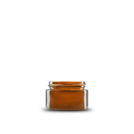 0.5 oz Amber Glass Cylinder Low-Profile Jar 41-400 Neck Finish