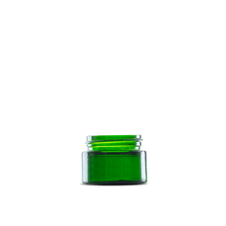 0.5 oz Green Glass Cylinder Low-Profile Jar 41-400 Neck Finish