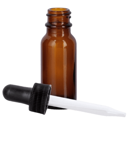 0.5 oz Amber Glass Boston Round Bottle 18-400 Neck Finish - (540/Case)