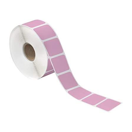 1 1/2 x 3/4" Pink Desktop Direct Thermal Label