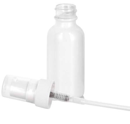 1oz Glossy White Boston Round Glass Bottle with 20-400 Neck Finish - (180/Case)