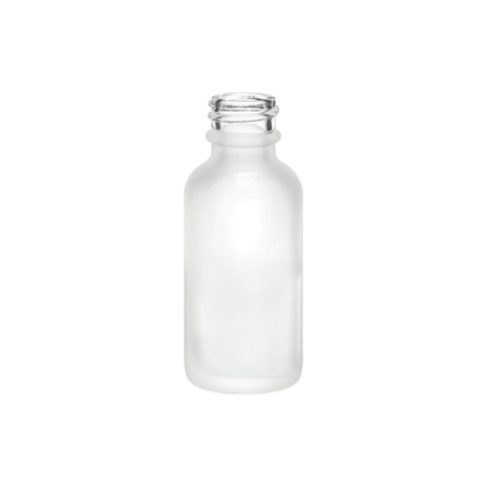 1 oz Clear Frosted Boston Round Glass Bottle with 20-400 Neck Finish.png