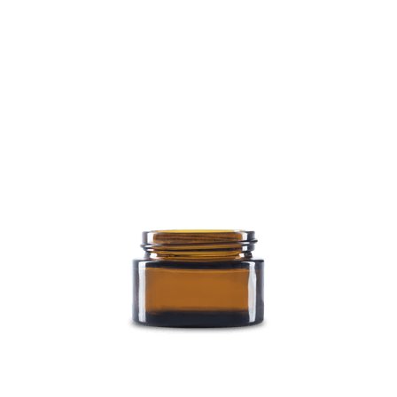 1 oz Amber Glass Cylinder Low-Profile Jar 48-400 Neck Finish