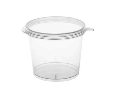 1 oz. Clear Plastic Portion Cups / Souffle Cups with Lids - (2000/Case)