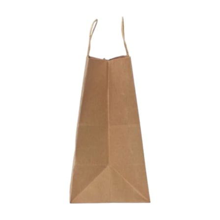 Side view of 10.5 x 7 x 13 Kraft Paper Shopping Bag with Handles.jpg