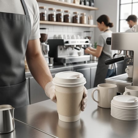 10-16 oz. White Paper Hot Cup Dome Lid with Cup.png