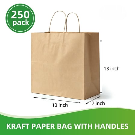 Kraft Paper Shopping Bags with Handles 13 x 7 x 13 Inches.jpg