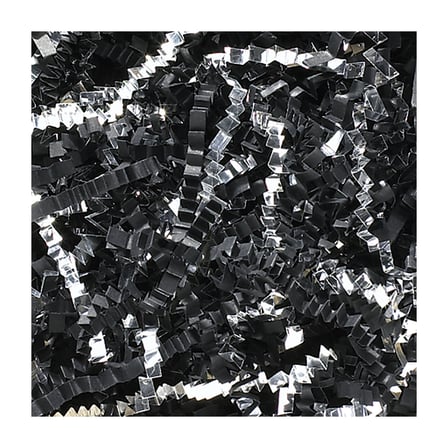 10 lb. Black and Silver Metallic Blend Crinkle Paper