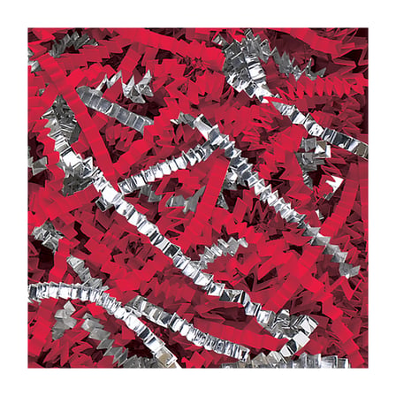 10 lb. Red and Silver Metallic Blend Crinkle Paper