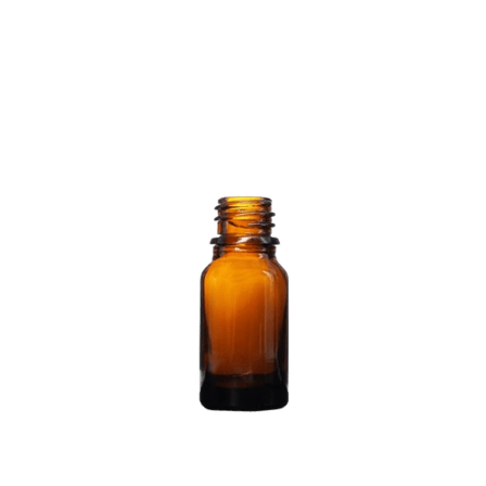 10 ml Amber Euro Round Glass Bottle with 18-415 Neck Finish - (768/Case)