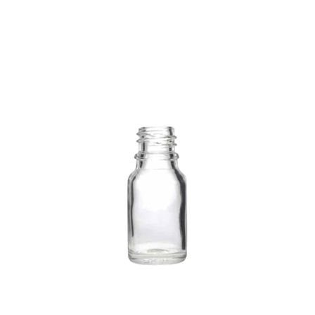 10 ml Euro Clear Glass Bottle with 18-415 Neck Finish - (768/Case)