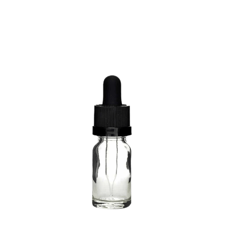 10 ml Euro Clear Glass Bottle with 18-415 Neck Finish - (768/Case)