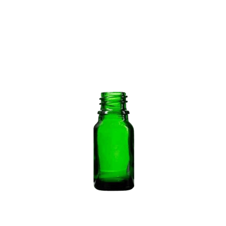10 ml Euro Emerald Green Glass Bottle with 18-415 Neck Finish - (768/Case)