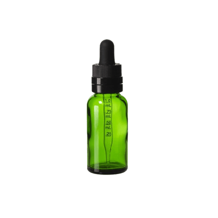 10 ml Euro Emerald Green Glass Bottle with 18-415 Neck Finish - (768/Case)