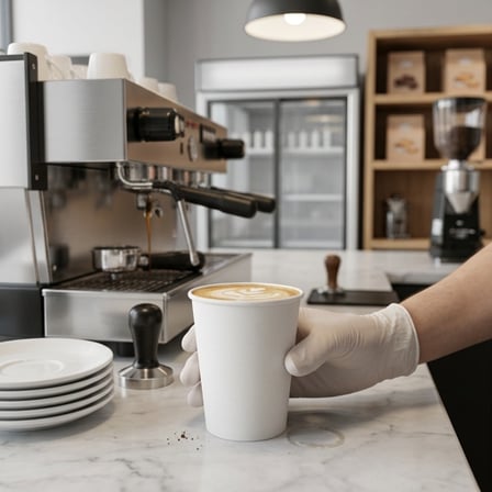 10 oz. White Paper Hot Cup with Coffee Inside.png