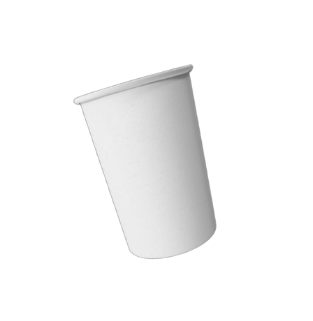 10 oz White Poly Paper Hot Cup