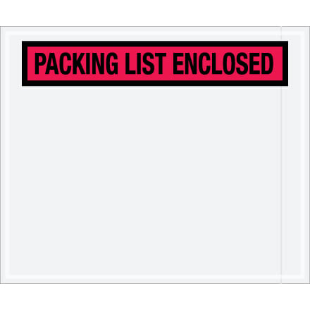 10 X 12" Red "Packing List Enclosed" Envelopes