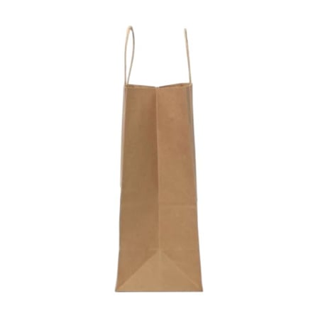 Side view of 10 x 5.5 x 13 Kraft Paper Shopping Bag with Handles.jpg