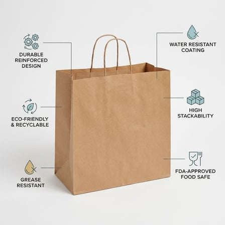 10 x 5 x 13 Kraft Paper Shopping Bag with Handles and Showing specifications.png