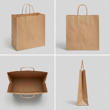 10 x 5 x 13 Kraft Paper Shopping Bag with Handles..png