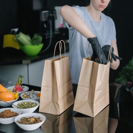 10" x 6 3/4" x 12" Natural Kraft Paper Customizable Shopping Bag with Handles - 250/Case
