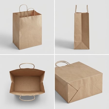 10 x 6.75 x 12 Natural Kraft Paper Customizable Shopping Bag with Handles..png