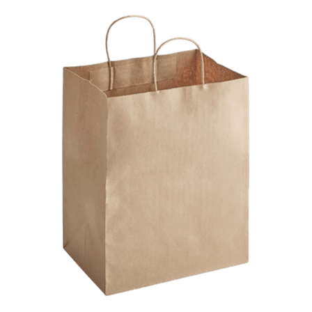 10.24 x 7 x 12 Kraft Paper Shopping Bag with Handles.png