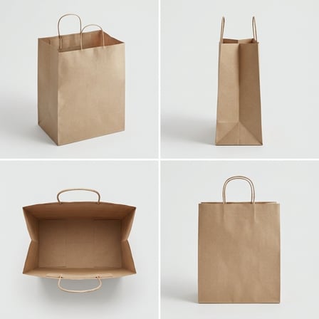 10.24 x 7 x 12 Kraft Paper Shopping Bag with Handles ..png
