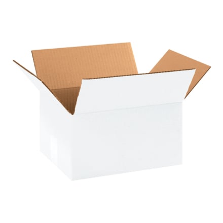 11 1/4 x 8 3/4 x 6" White Corrugated Boxes