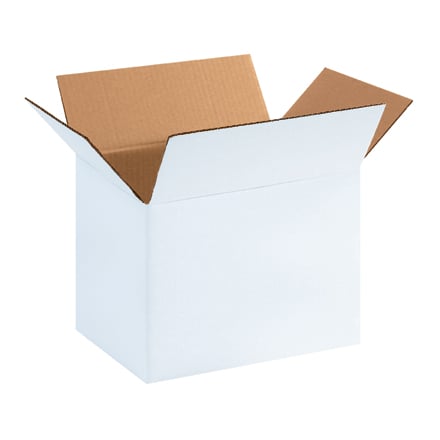 11 1/4 x 8 3/4 x 8" White Corrugated Boxes