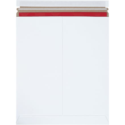 12 3/4 x 15" White Self-Seal Stayflats Plus® Mailers
