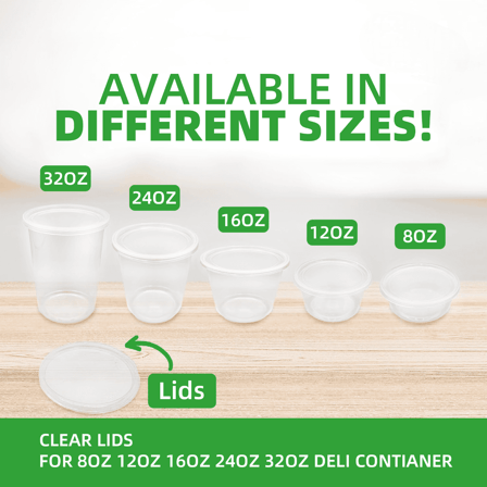 12 oz. Clear Plastic Round Deli Containers - (500/Case)
