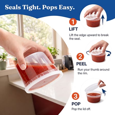 12 oz Clear PP Plastic Round Deli Container with Airtight Lid - (240/Case) - Thumbnail 5