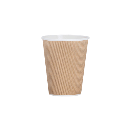12 oz. Kraft Double Wall Ripple Paper Hot Cup.png