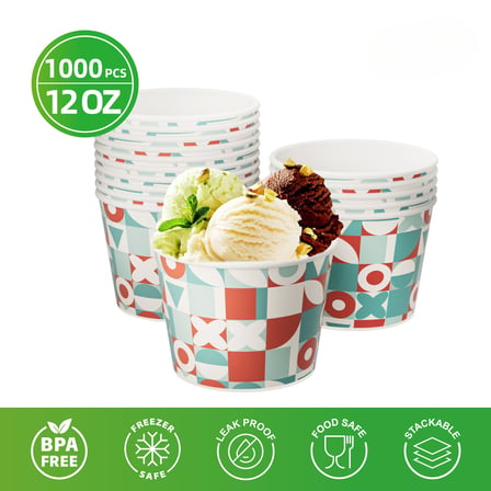 12oz. Retro-inspired print paper ice cream cup​s.jpg