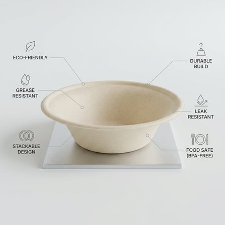 12 oz No PFAS Added Natural Bagasse Blend Bowl With Showing Specifications.png