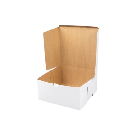 12 x 12 x 6 White Cake  Bakery Box with Open Box, 1-Piece, Lock Corner.jpg