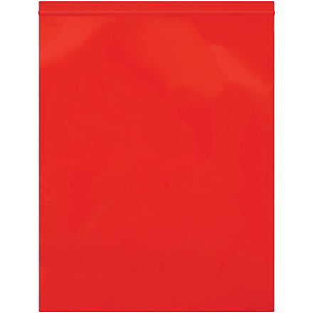 12 x 15" - 2 Mil Red Reclosable Poly Bags