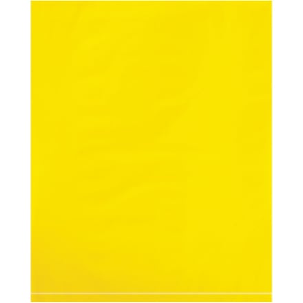 12 x 15" - 2 Mil Yellow Flat Poly Bags