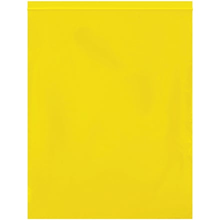 12 x 15" - 2 Mil Yellow Reclosable Poly Bags