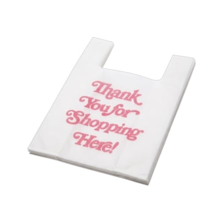 Pack of 12 x 22 x 7 Non-Woven White T-Shirt Bag, Thank You Prin.jpg