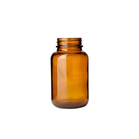 120 cc Amber Glass Wide Mouth Packer with 38-400 Neck Finish - (120/Case)